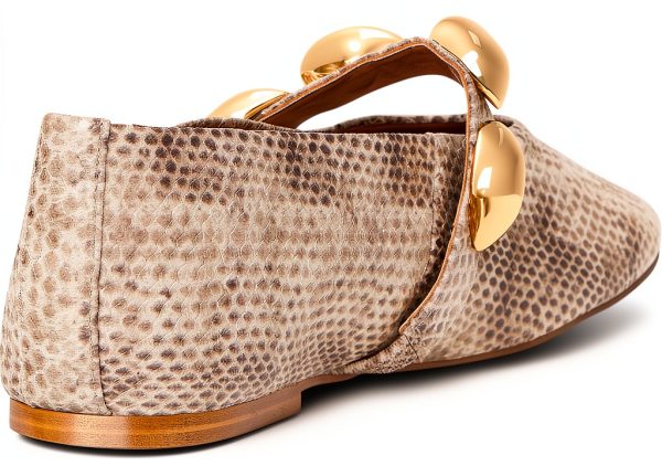 Steve Madden Poppin Ballet Flat Womens Leather Snake-4