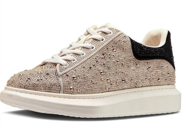 Steve Madden Womens Sneakers Silver Multi Lace-Up Fashion-6