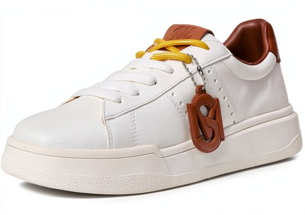 White Tan Shoes Comfort Fit Mens Casual Footwear-1