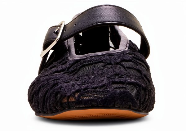 Black Lace Shoes Womens Comfort Fit Casual Footwear-1