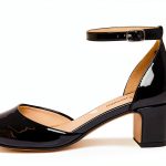 Kids Black Patent Shoes Durable Comfortable Fit Sizes 1-5-0