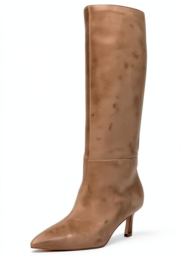 Steve Madden Womens Knee High Boots Pointed Toe Kitten Heel-0
