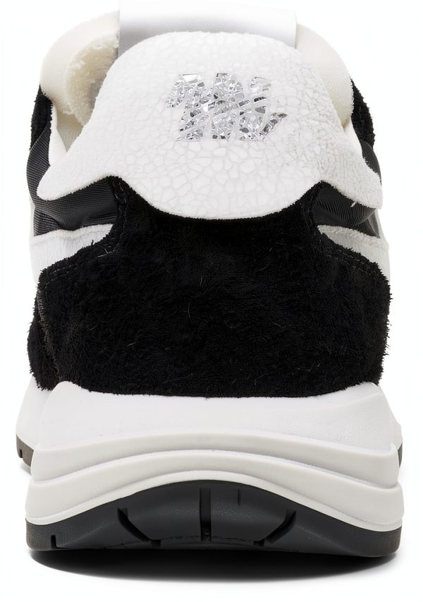 Black White Athletic Shoes Mens Running Comfort Support-2