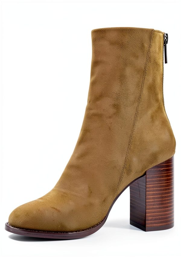 Taupe Suede Shoes Comfortable Fit Womens Casual Footwear-7