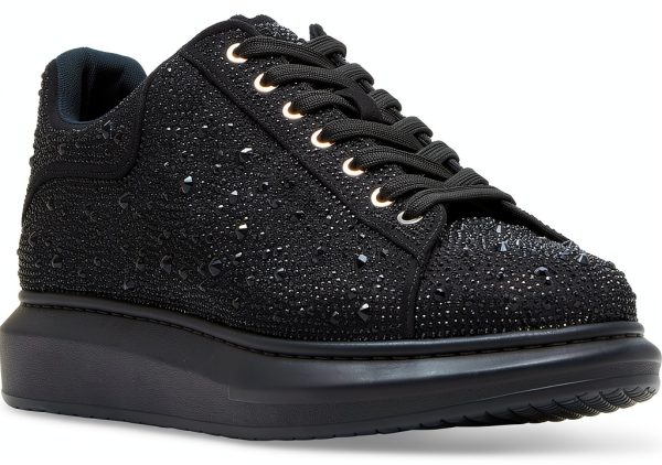 Steve Madden Womens Sneakers Silver Multi Black Rhinestone-7