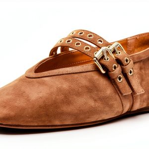 Taupe Suede Shoes Comfort Fit Sizes 5-12 for Women-0