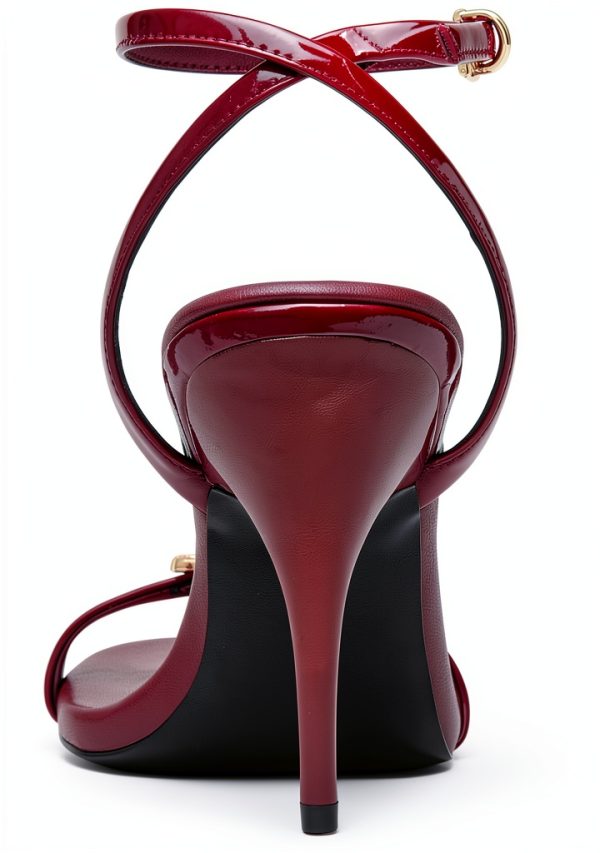 Burgundy Patent Leather Shoes Womens Size 5 to 11-2