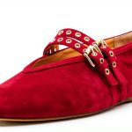 Red Suede Shoes Comfort Fit Casual Footwear for Women-0