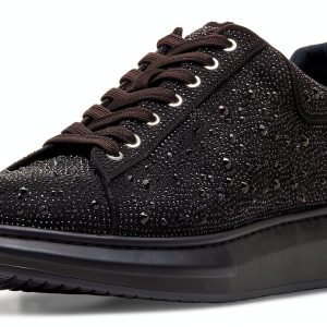 Steve Madden Womens Sneakers Silver Multi Black Rhinestone-0