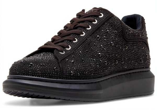 Steve Madden Womens Sneakers Silver Multi Black Rhinestone-0