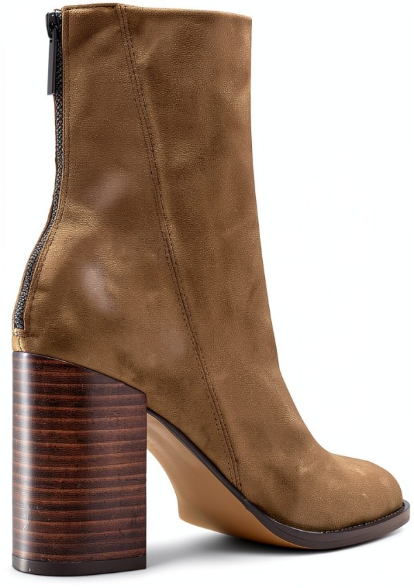 Taupe Suede Shoes Comfortable Fit Womens Casual Footwear-6