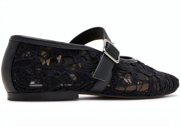 Black Lace Shoes Womens Comfort Fit Casual Footwear-3
