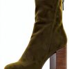 Olive Suede Shoes Comfortable Fit Womens Casual Footwear-7