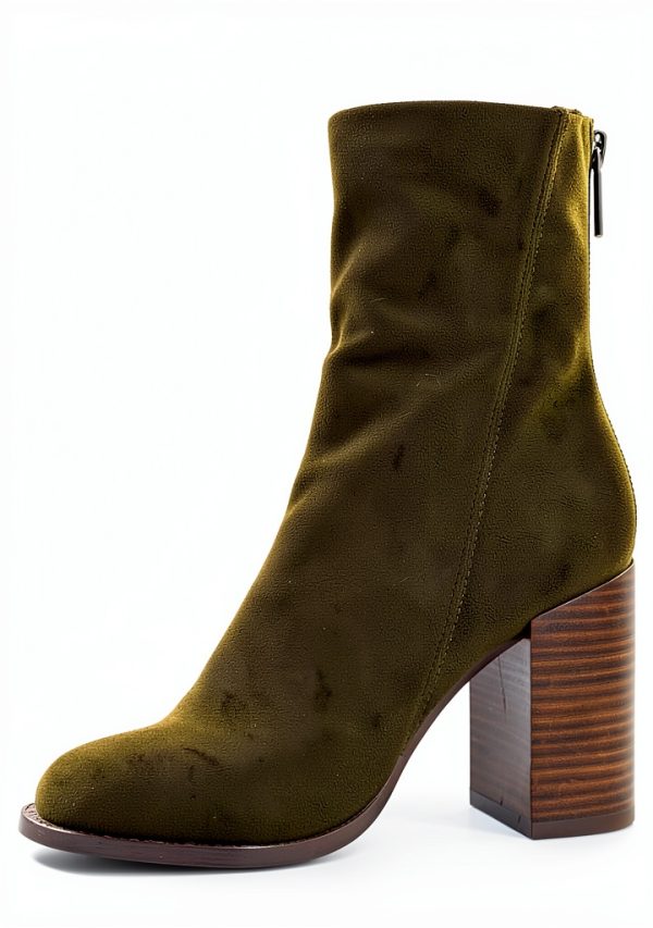 Olive Suede Shoes Comfortable Fit Womens Casual Footwear-7