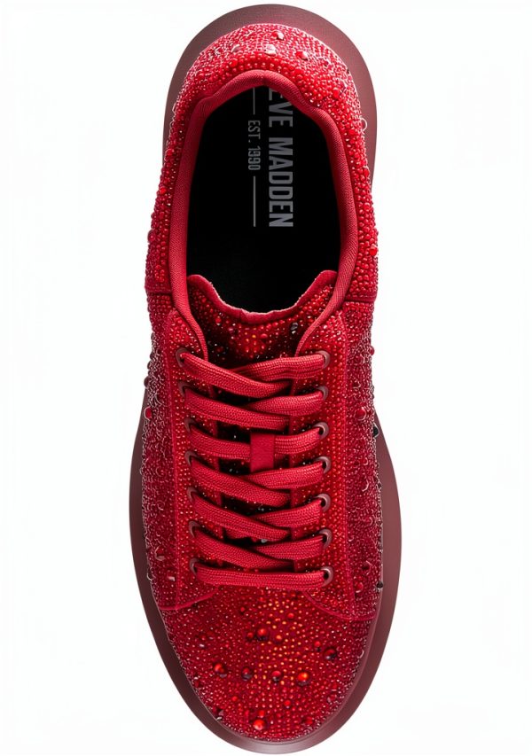 Steve Madden Womens Fashion Sneakers Lace Up Textile Lining-4