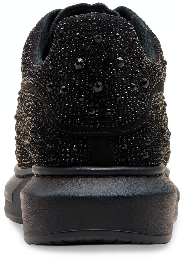 Steve Madden Womens Sneakers Silver Multi Black Rhinestone-2