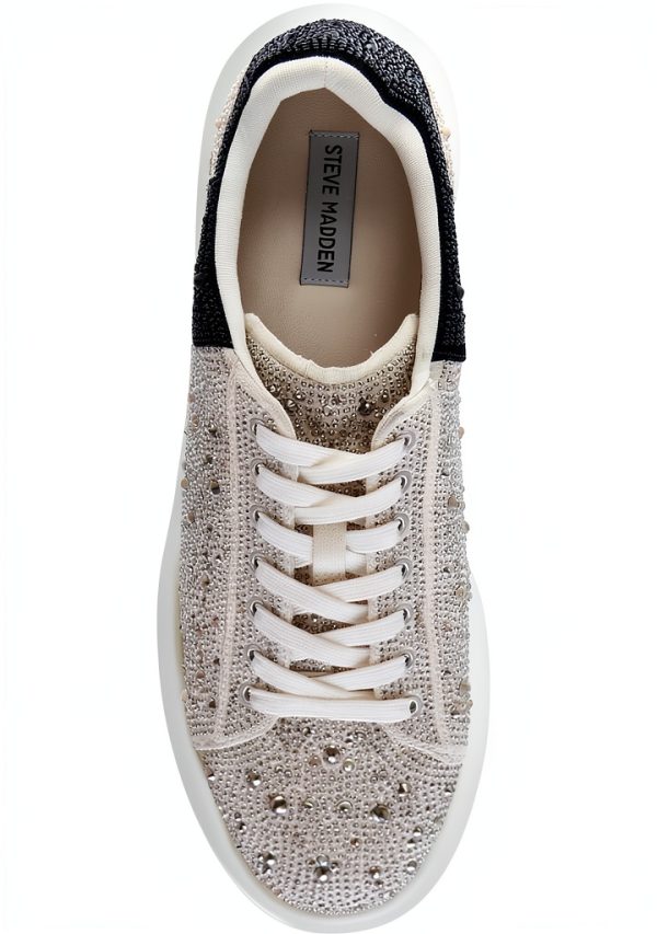 Steve Madden Womens Sneakers Silver Multi Lace-Up Fashion-4