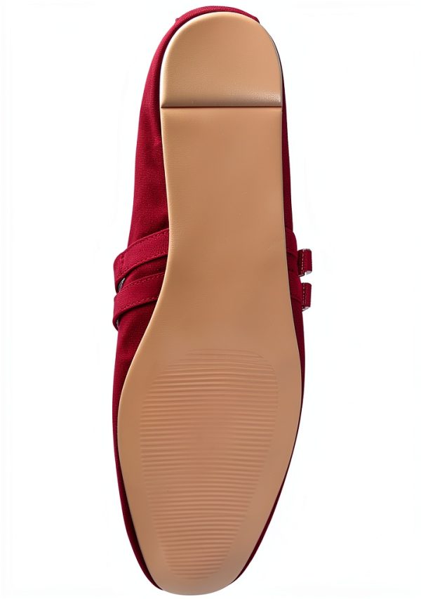 Red Suede Shoes Comfort Fit Casual Footwear for Women-3