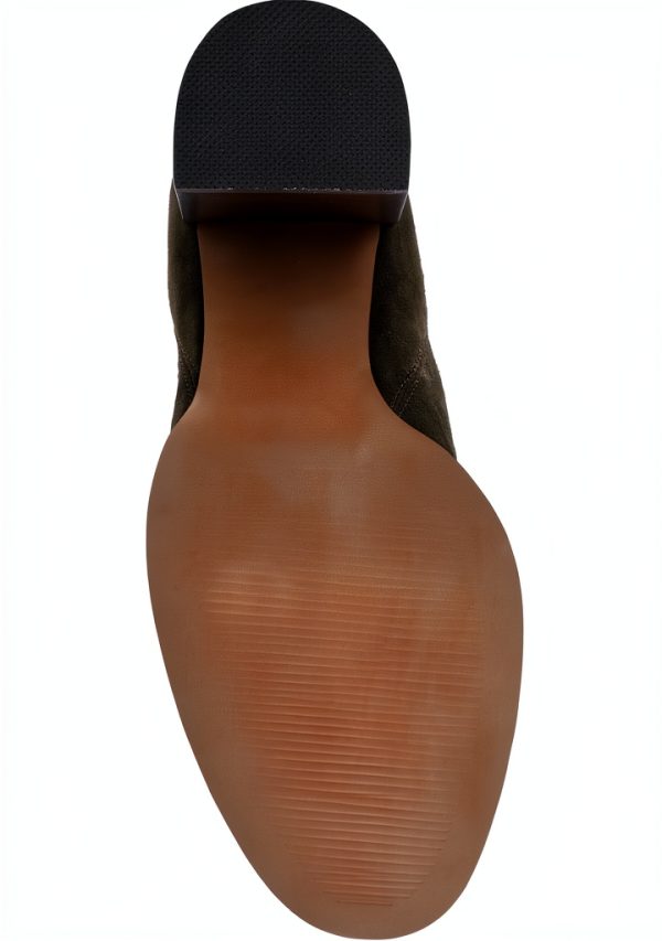 Olive Suede Shoes Comfortable Fit Womens Casual Footwear-3