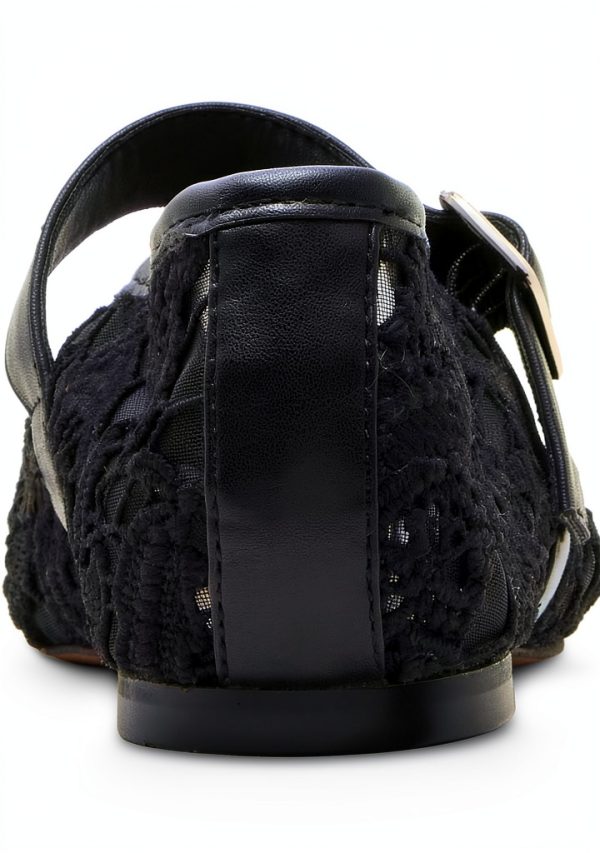 Black Lace Shoes Womens Comfort Fit Casual Footwear-2