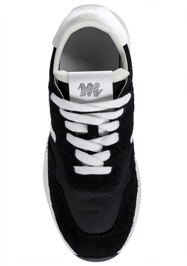 Black White Athletic Shoes Mens Running Comfort Support-4