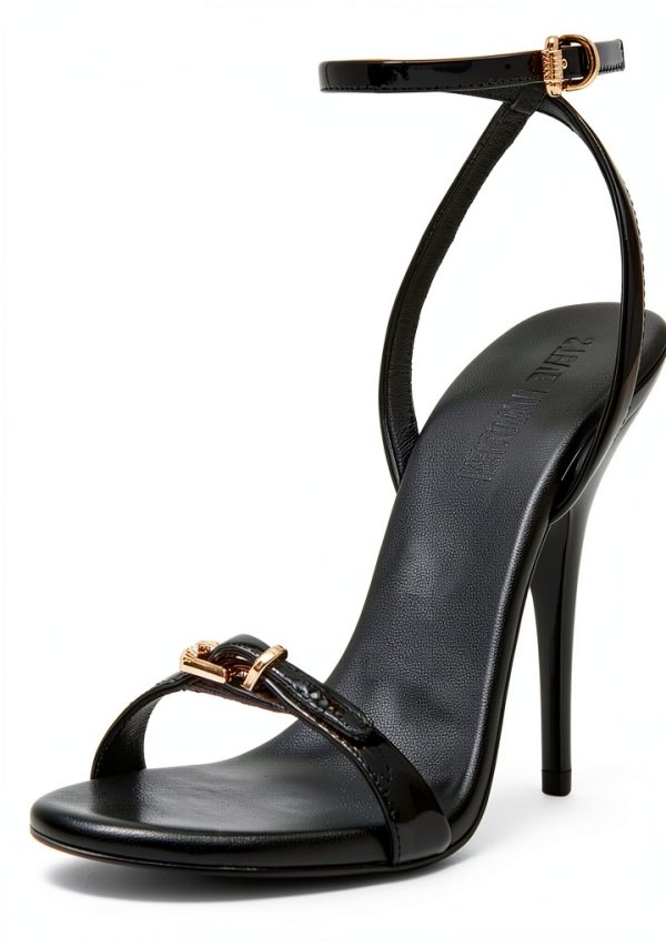 Black Patent Shoes Womens Size 5-11 Comfortable Heels-0