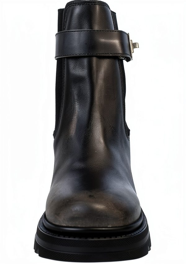 Black Distressed Leather Boots Mens Size 5 5 to 11-1