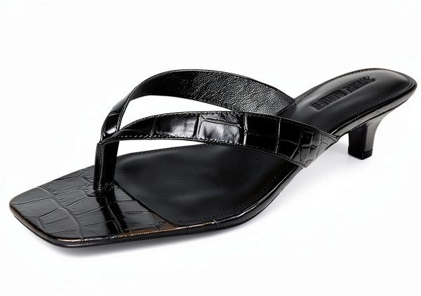 Black Croco Leather Shoes Mens Size 5 to 11 Premium-6