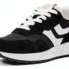 Black White Athletic Shoes Mens Running Comfort Support-0