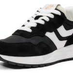 Black White Athletic Shoes Mens Running Comfort Support-0