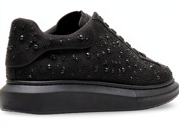 Steve Madden Womens Sneakers Silver Multi Black Rhinestone-6