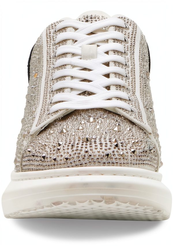 Steve Madden Womens Sneakers Silver Multi Lace-Up Fashion-1
