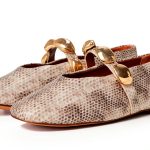 Steve Madden Poppin Ballet Flat Womens Leather Snake-0