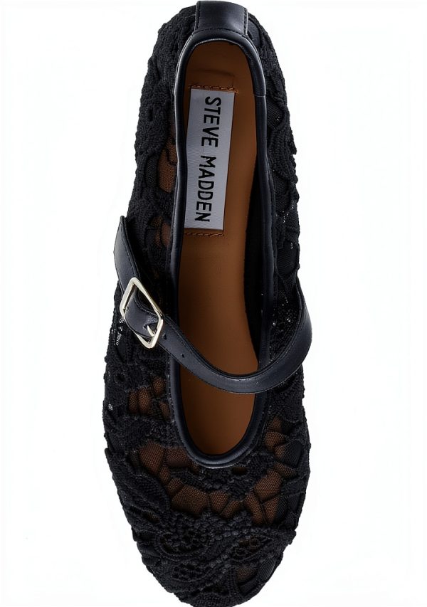 Black Lace Shoes Womens Comfort Fit Casual Footwear-6