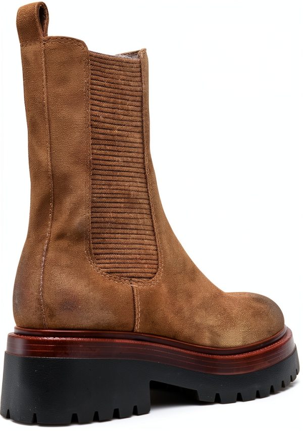 Steve Madden Womens Suede Chelsea Bootie Low Heel Ankle Boot-6